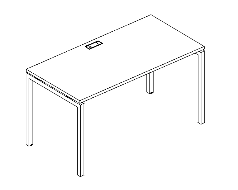 Стол письменный на металлокаркасе DUE 100x80x75 A4.PRO