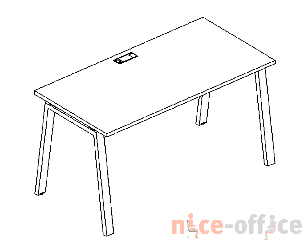 Стол письменный на металлокаркасе TRE 180x70x75 A4.PRO