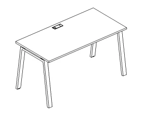 Стол письменный на металлокаркасе TRE 100x80x75 A4.PRO images