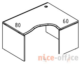 Стол эргономичный 115x140 ДСП (2 скоса) правый Alta images