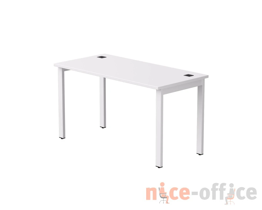 Стол прямой на металлокаркасе 1380х670х755 мм Everprof ЭВО / EVO Белый/Белый