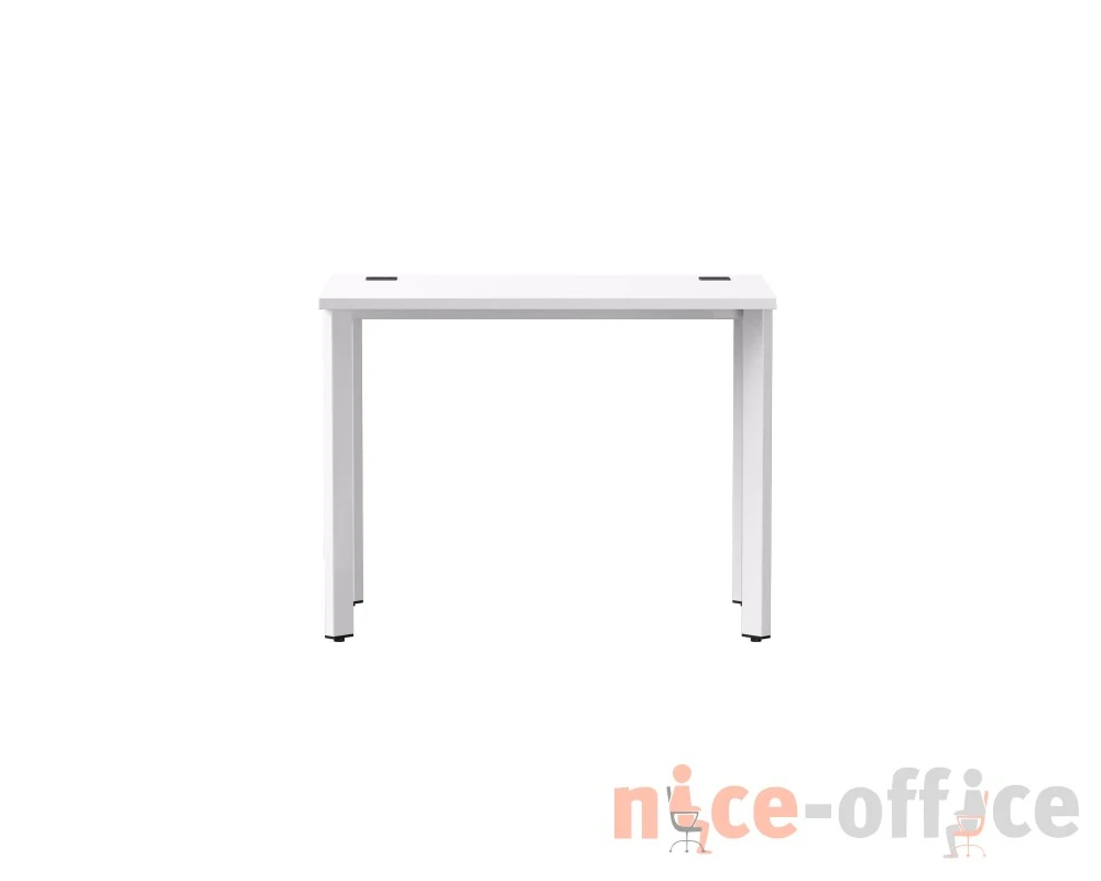 Стол прямой на металлокаркасе 980х670х755 мм опоры 45гр Everprof ЭВО / EVO Белый/Белый