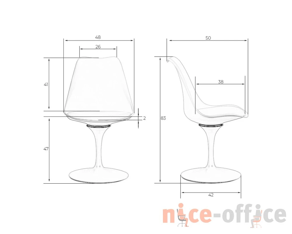 Стул барный Tulip