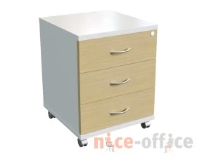 Тумба подкатная с центральным замком 43x46x60 Belfast, Blackwood, Steel images