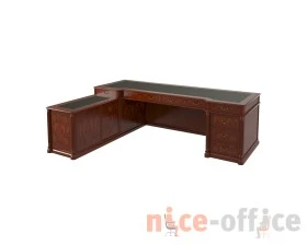 Стол руководителя матовый, кожа, левый 2500х1900х780 Artmoble images
