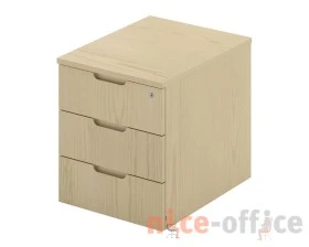 Тумба мобильная 3 ящика, с замком лакированная 450х565х510 Bosco images