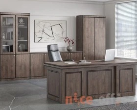 Кабинет руководителя Берн / Bern Дуб апрельский; Дуб атланта; Темный орех images