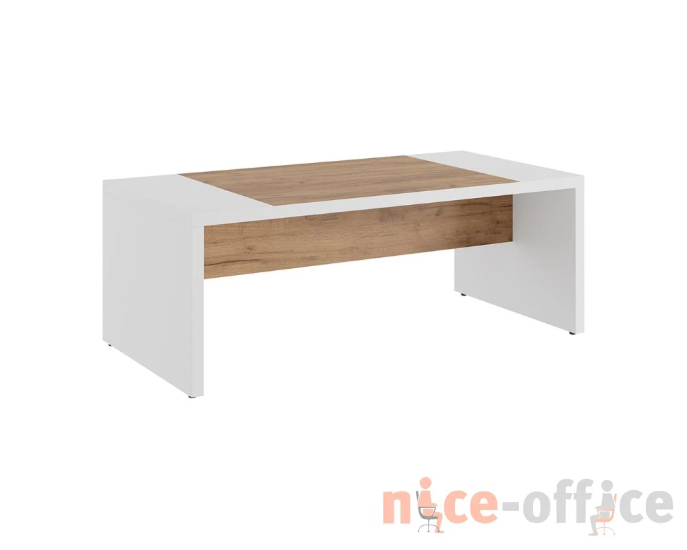 Стол журнальный 120x60x45 Фойл / Foil Дуб крафт золотой/Белый