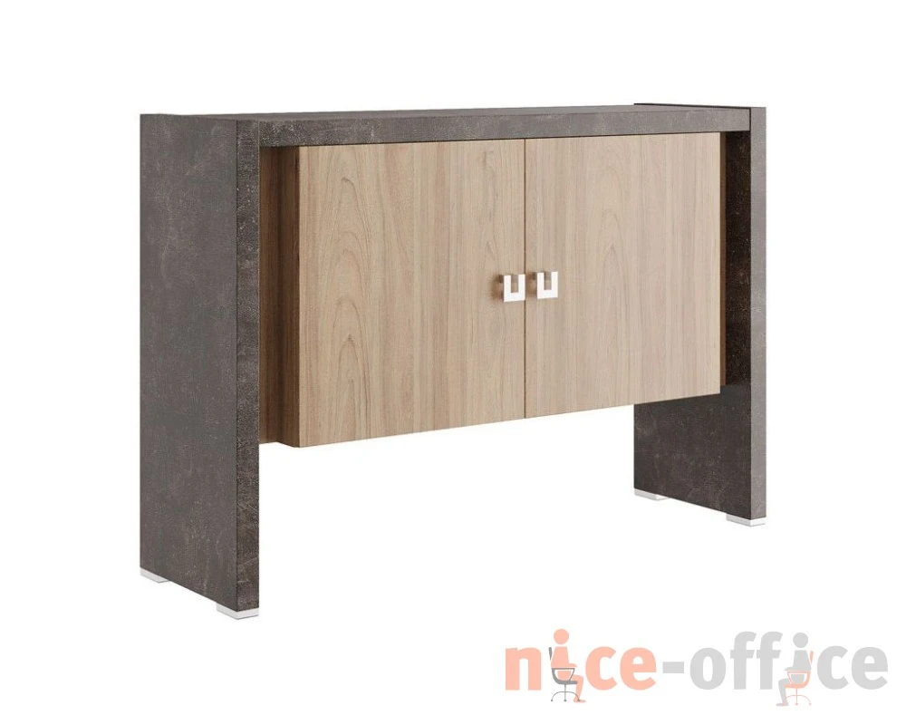Креденция высокая 150x45x104 Солид Б / Solid B Вяз/Бетон темный
