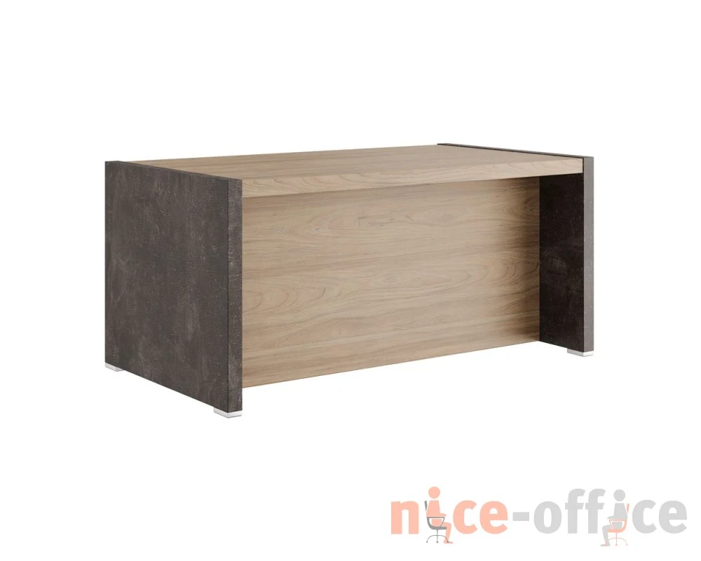 Стол письменный 160x88x75 Солид Б / Solid B Вяз/Бетон темный
