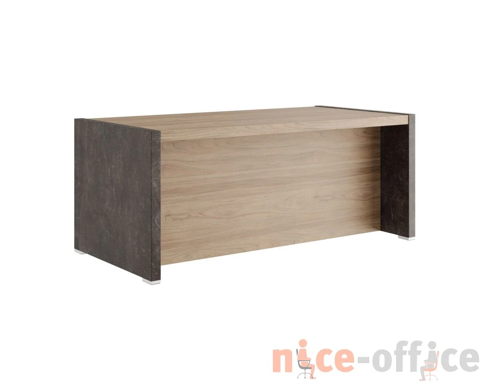 Стол письменный 180x88x75 Солид Б / Solid B Вяз/Бетон темный