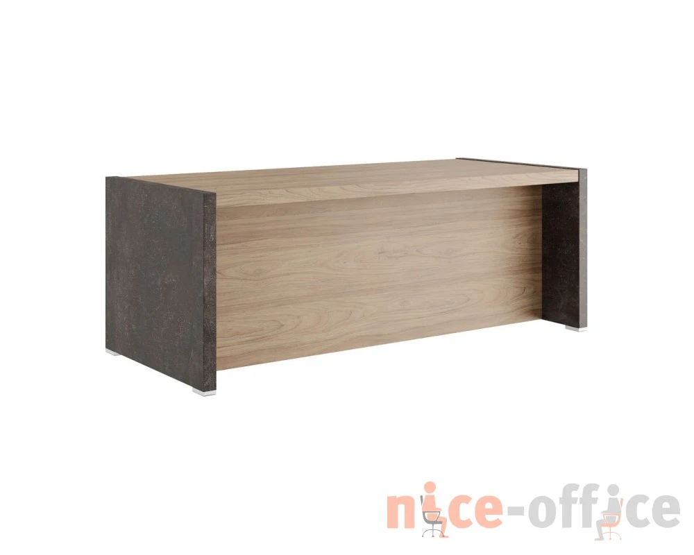 Стол письменный 200x88x75 Солид Б / Solid B Вяз/Бетон темный