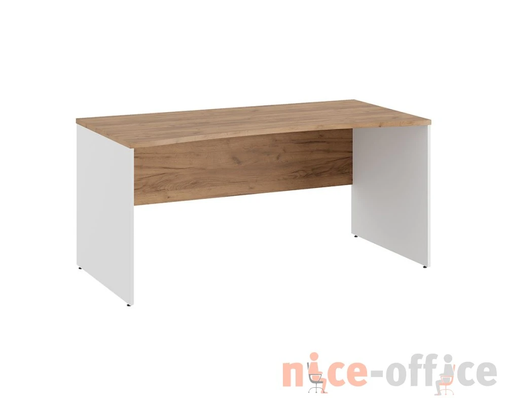 Стол линза 160x80x75 Тесс / Tess Дуб крафт золотой/Белый