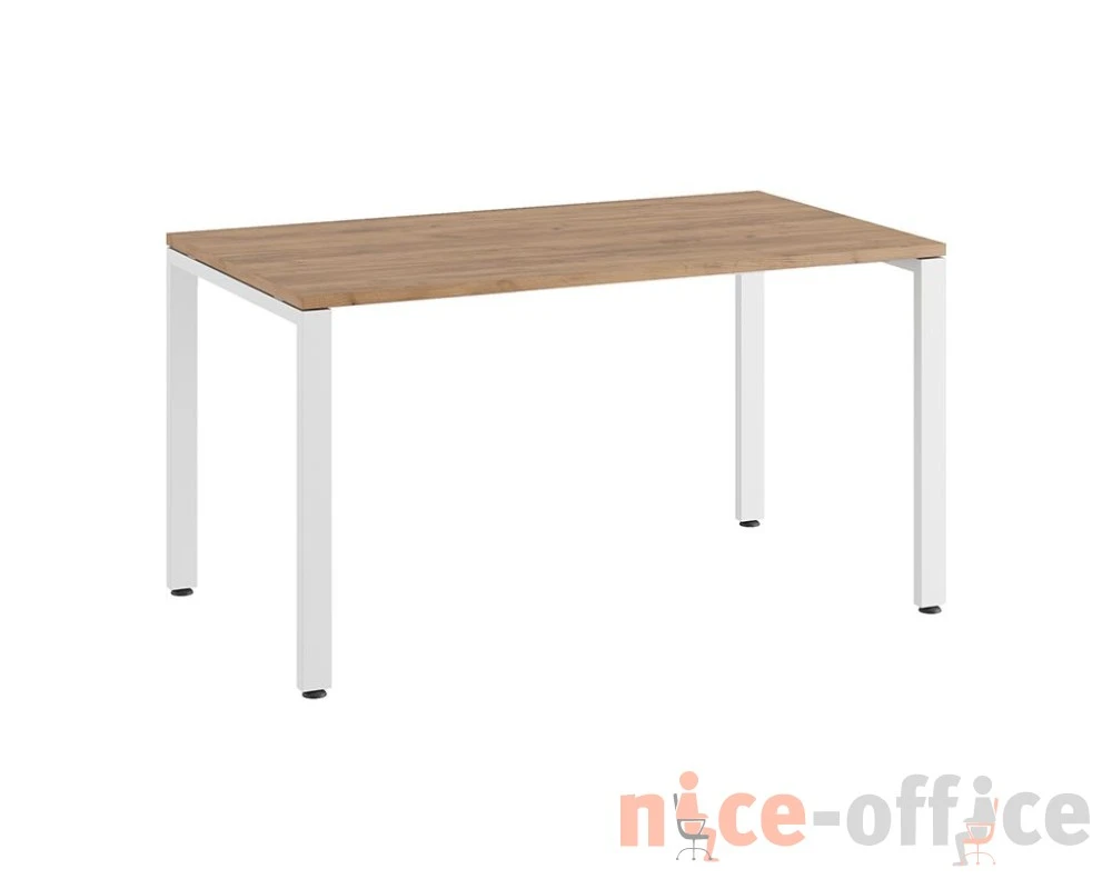 Стол письменный на П-образном каркасе 140x80x75 Тесс / Tess Дуб крафт золотой/Белый