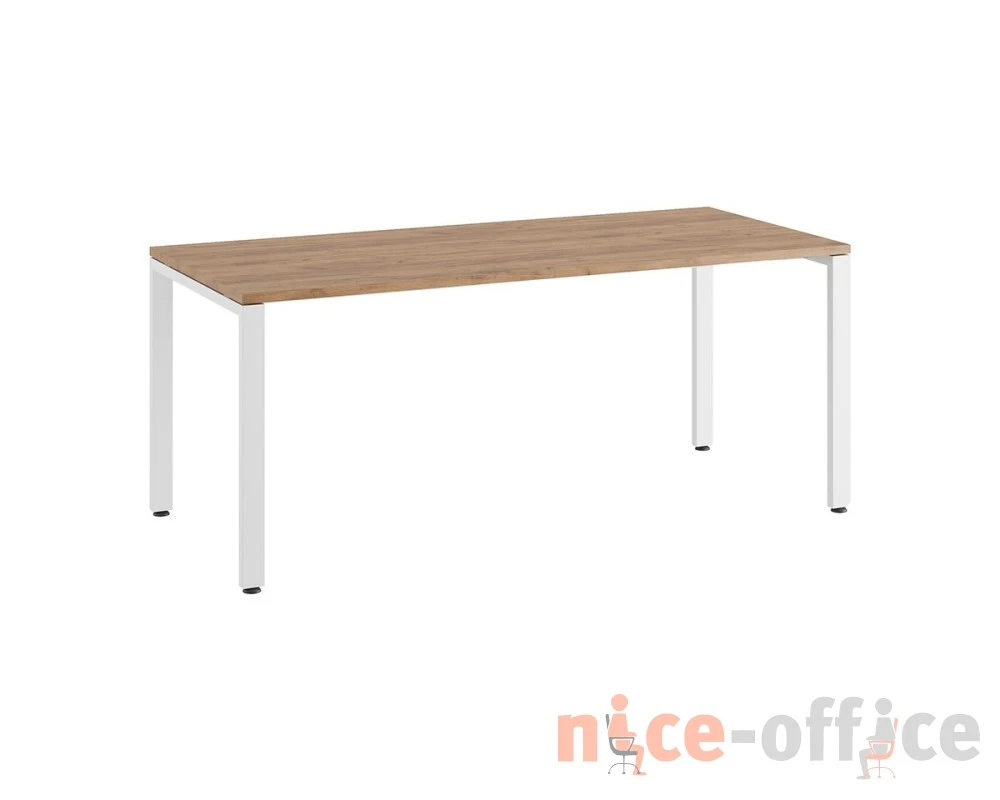 Стол письменный на П-образном каркасе 180x80x75 Тесс / Tess Дуб крафт золотой/Белый