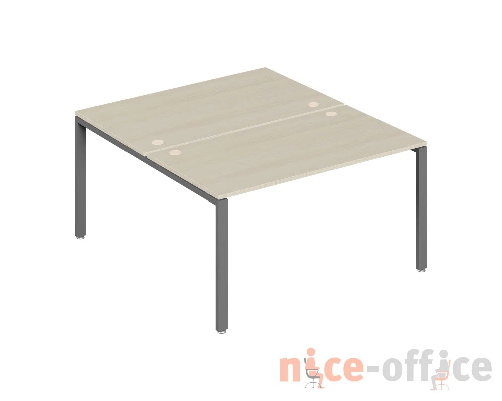 Бенч-система на 2 места 140x123x75 Тренд Метал / Trend Metal Дуб феррара/Антрацит