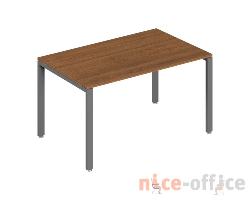 Стол письменный на металлоопорах 140x76x75 Тренд Метал / Trend Metal Орех