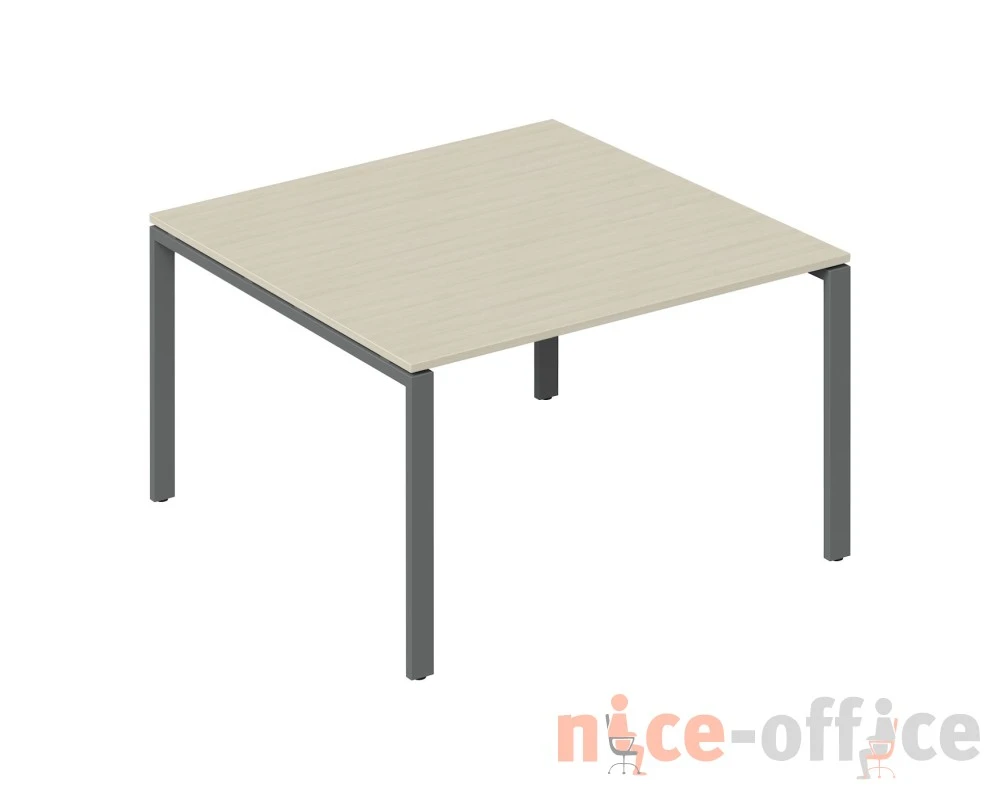 Стол для переговоров 120x123,6x75 Тренд Метал / Trend Metal Дуб феррара/Антрацит