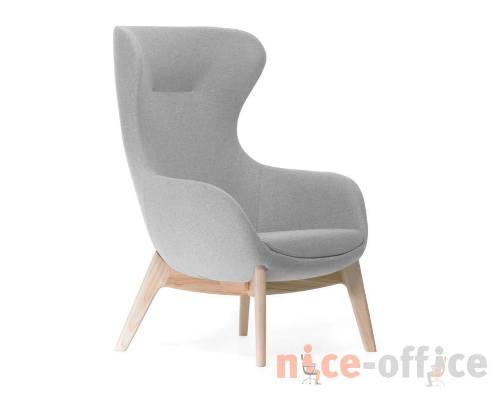 Кресло Elegance Wood Войлок, Серый