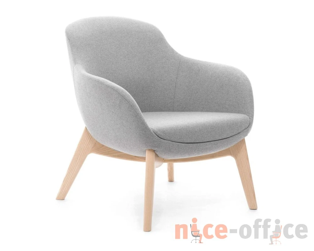 Кресло Noble Wood Войлок, Серый