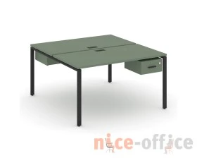 Рабочая станция 2 сторонняя с подвесными тумбами на 2 места CN.DRS-109 B 980x1480x750 Концепт / Concept images