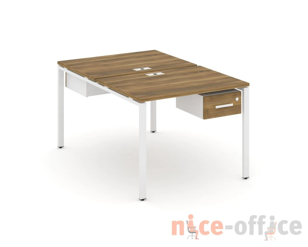 Рабочая станция 2 сторонняя с подвесными тумбами на 2 места CN.DRS-109 W 980x1480x750 Концепт / Concept
