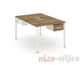 Рабочая станция 2 сторонняя с подвесными тумбами на 2 места CN.DRS-109 W 980x1480x750 Концепт / Concept images