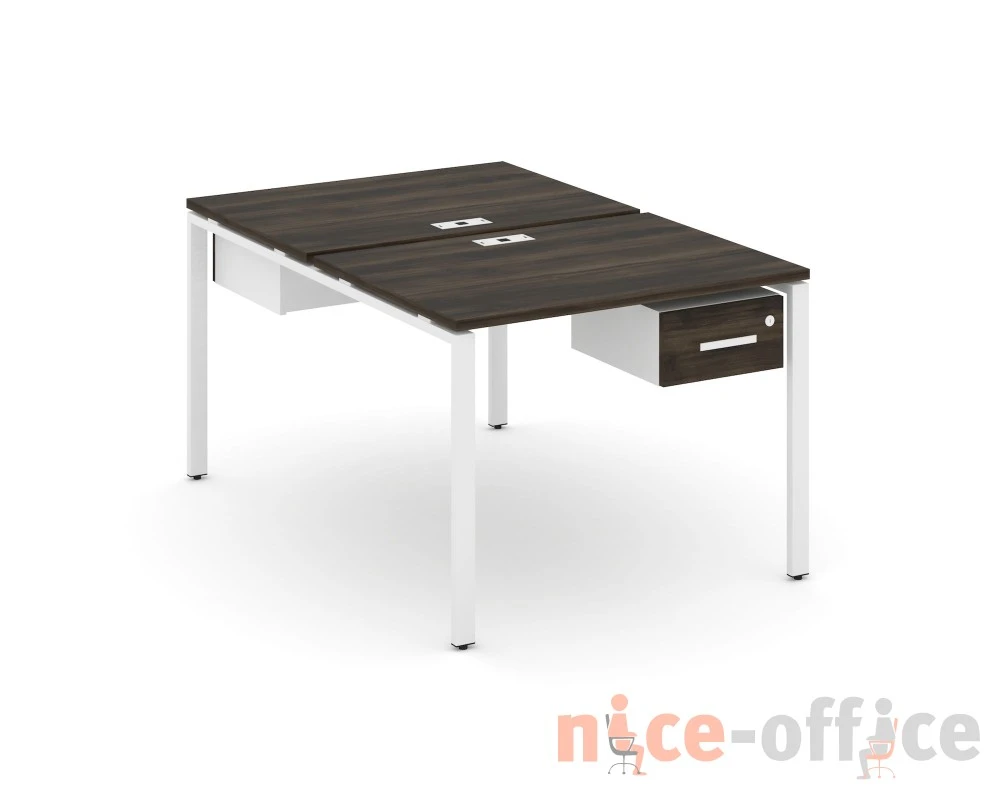 Рабочая станция 2 сторонняя с подвесными тумбами на 2 места CN.DRS-109 W 980x1480x750 Концепт / Concept