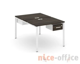 Рабочая станция 2 сторонняя с подвесными тумбами на 2 места CN.DRS-109 W 980x1480x750 Концепт / Concept images