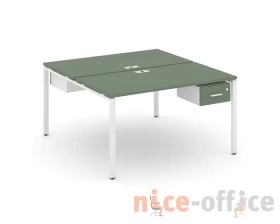 Рабочая станция 2 сторонняя с подвесными тумбами на 2 места CN.DRS-109 W 980x1480x750 Концепт / Concept images