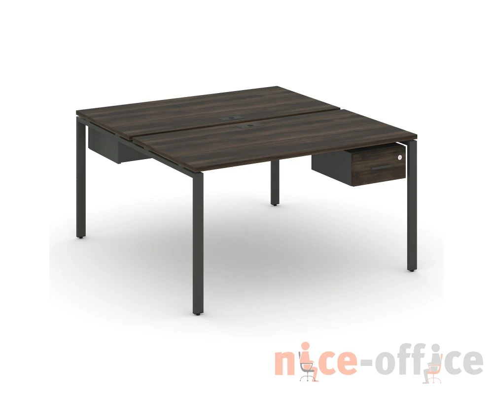 Рабочая станция 2 сторонняя с подвесными тумбами на 2 места CN.DRS-109 W 980x1480x750 Концепт / Concept