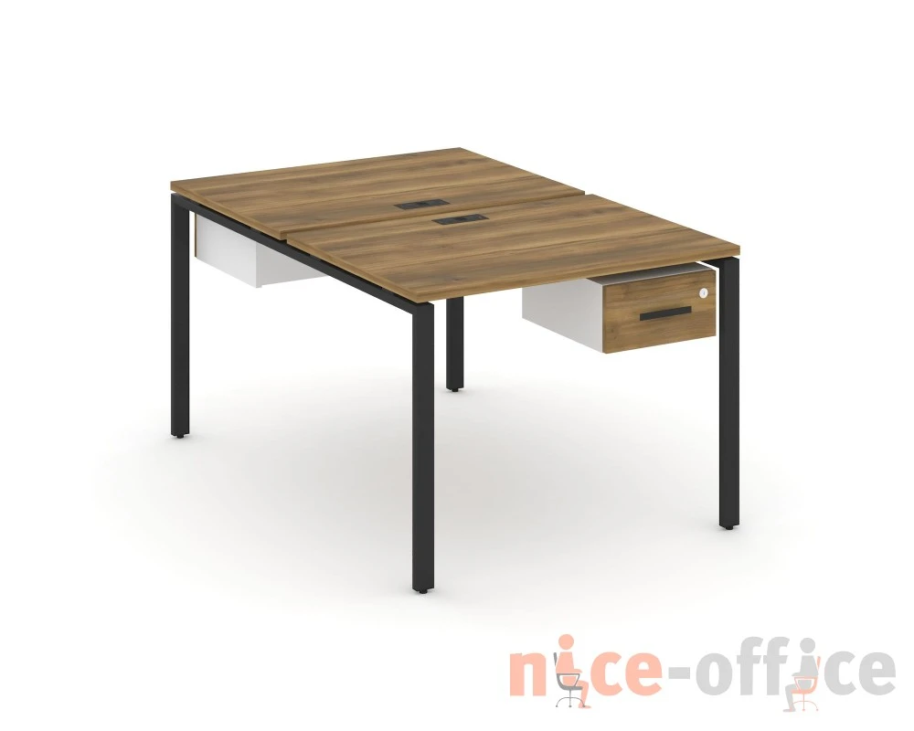 Рабочая станция 2 сторонняя с подвесными тумбами на 2 места CN.DRS-109 W 980x1480x750 Концепт / Concept