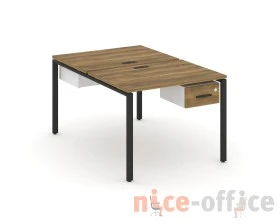 Рабочая станция 2 сторонняя с подвесными тумбами на 2 места CN.DRS-109 W 980x1480x750 Концепт / Concept images