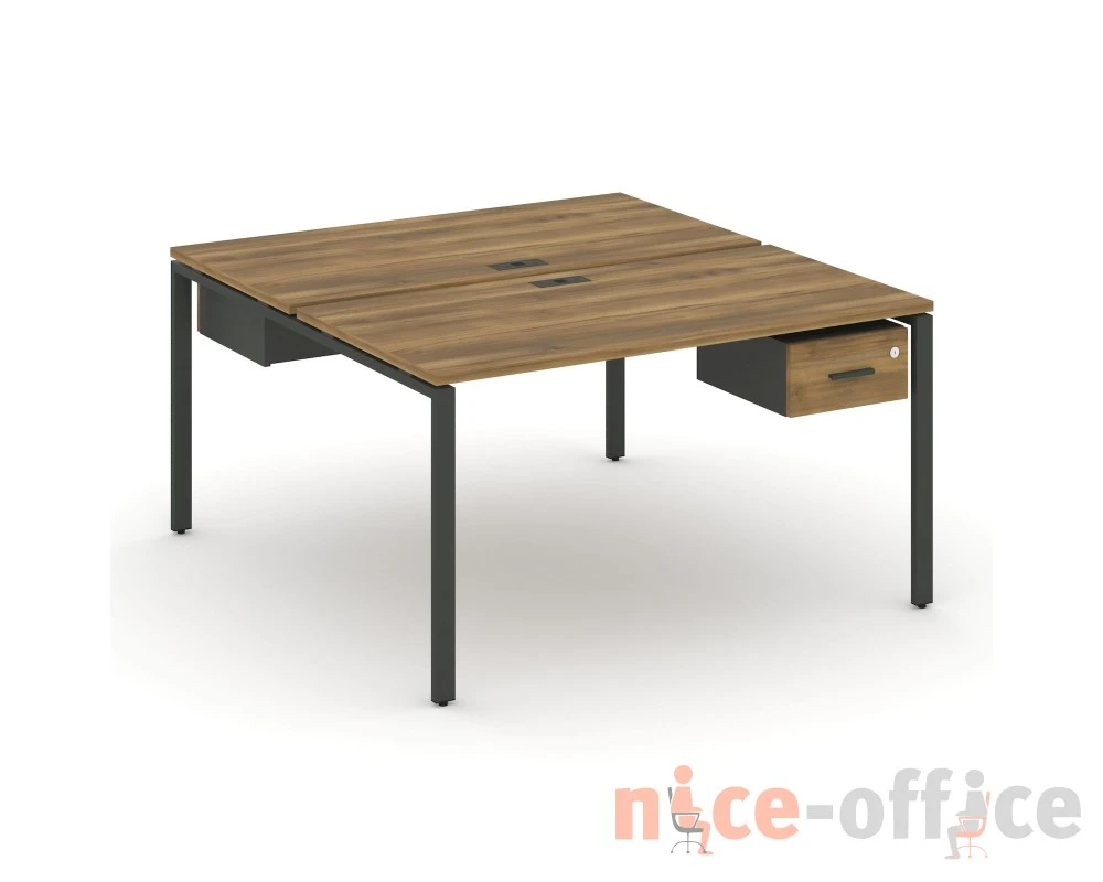 Рабочая станция 2 сторонняя с подвесными тумбами на 2 места CN.DRS-109 W 980x1480x750 Концепт / Concept