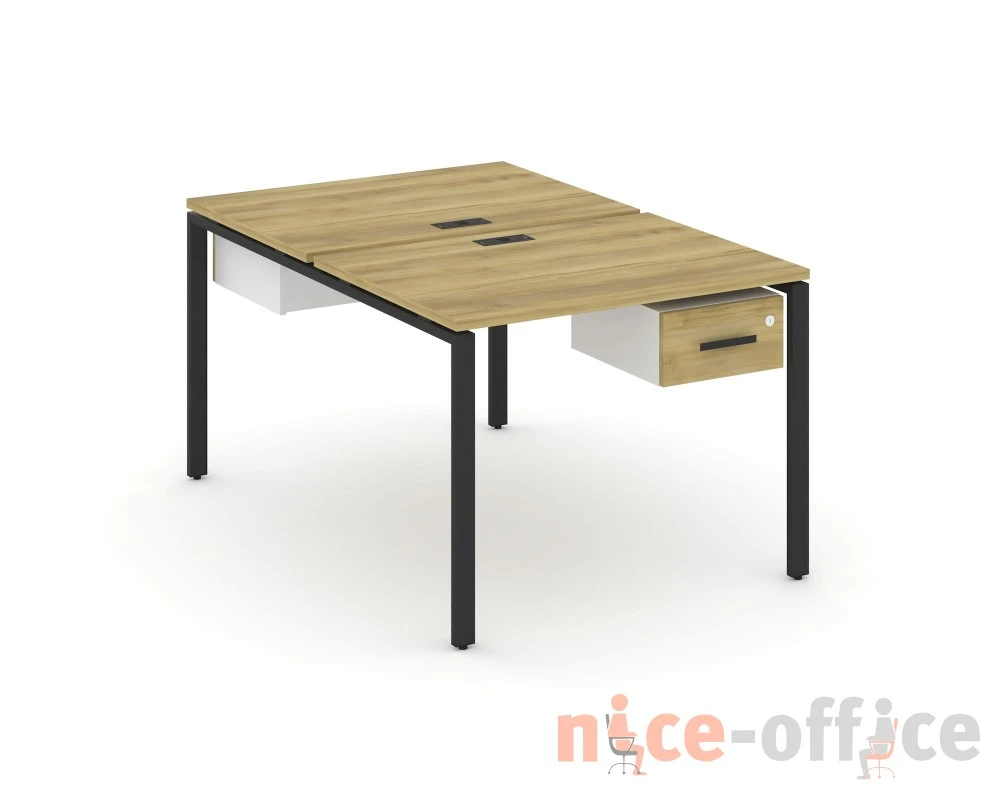 Рабочая станция 2 сторонняя с подвесными тумбами на 2 места CN.DRS-109 W 980x1480x750 Концепт / Concept