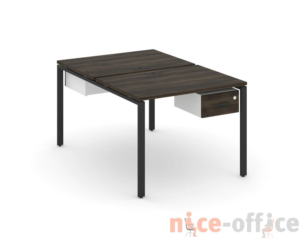 Рабочая станция 2 сторонняя с подвесными тумбами на 2 места CN.DRS-109 W 980x1480x750 Концепт / Concept