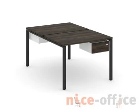 Рабочая станция 2 сторонняя с подвесными тумбами на 2 места CN.DRS-109 W 980x1480x750 Концепт / Concept images