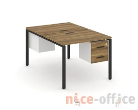Рабочая станция 2 сторонняя с подвесными тумбами на 2 места CN.DRS-113 W 980x1480x750 Концепт / Concept images
