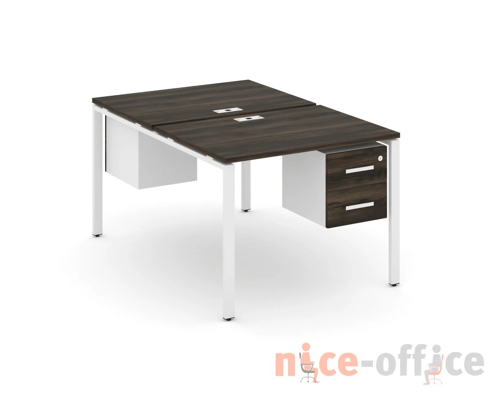 Рабочая станция 2 сторонняя с подвесными тумбами на 2 места CN.DRS-113 W 980x1480x750 Концепт / Concept