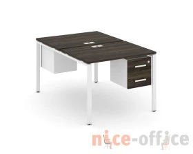 Рабочая станция 2 сторонняя с подвесными тумбами на 2 места CN.DRS-113 W 980x1480x750 Концепт / Concept images