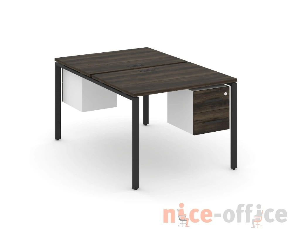 Рабочая станция 2 сторонняя с подвесными тумбами на 2 места CN.DRS-113 W 980x1480x750 Концепт / Concept