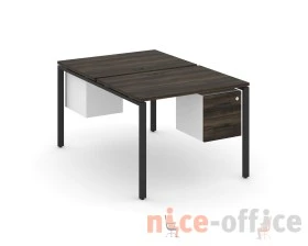 Рабочая станция 2 сторонняя с подвесными тумбами на 2 места CN.DRS-113 W 980x1480x750 Концепт / Concept images