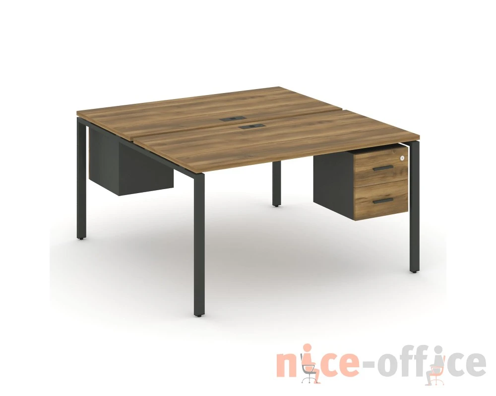 Рабочая станция 2 сторонняя с подвесными тумбами на 2 места CN.DRS-113 W 980x1480x750 Концепт / Concept