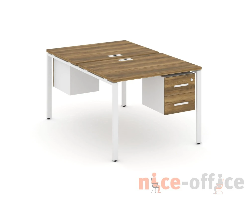 Рабочая станция 2 сторонняя с подвесными тумбами на 2 места CN.DRS-113 W 980x1480x750 Концепт / Concept