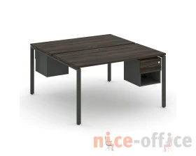 Рабочая станция 2 сторонняя с подвесными тумбами на 2 места CN.DRS-117 W 980x1480x750 Концепт / Concept images