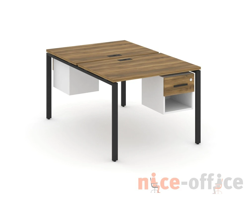 Рабочая станция 2 сторонняя с подвесными тумбами на 2 места CN.DRS-117 W 980x1480x750 Концепт / Concept