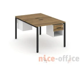 Рабочая станция 2 сторонняя с подвесными тумбами на 2 места CN.DRS-117 W 980x1480x750 Концепт / Concept images