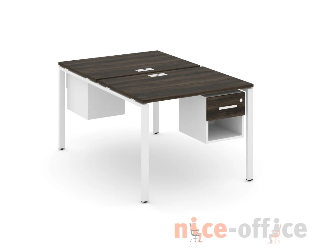 Рабочая станция 2 сторонняя с подвесными тумбами на 2 места CN.DRS-117 W 980x1480x750 Концепт / Concept