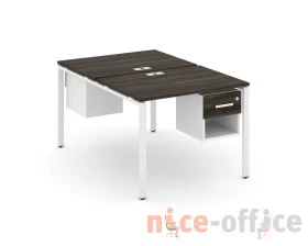 Рабочая станция 2 сторонняя с подвесными тумбами на 2 места CN.DRS-117 W 980x1480x750 Концепт / Concept images