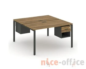 Рабочая станция 2 сторонняя с подвесными тумбами на 2 места CN.DRS-117 W 980x1480x750 Концепт / Concept images